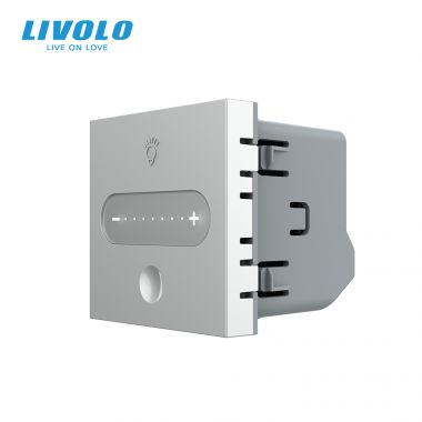 Công tắc cảm ứng Mô-đun tăng và giảm ( + | - )  đèn chiết áp khung mặt kính 2 chiều Livolo Zigbee Dimmer VL-FC1SDZ-2WP