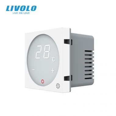Bộ điều chỉnh nhiệt độ Livolo cho máy điều hòa nhiệt độ, Màn Hình Cảm Ứng LCD Tiêu Chuẩn US/AU ( VL-FCQ1-2WP & VL-XQ002 )