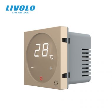 Bộ điều chỉnh nhiệt độ Livolo cho máy điều hòa nhiệt độ, Màn Hình Cảm Ứng LCD Tiêu Chuẩn US/AU ( VL-FCQ1-2WP & VL-XQ002 )