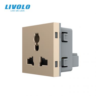 Ổ cắm điện 3 chấu đa năng Livolo VL-FCT22 16A-2WPMulti-function socket