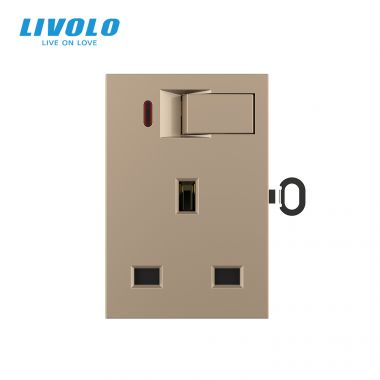 ổ cắm 3 chấu có công tắc nguồn chuẩn EU VL-FCMKV.TG13A-3WP
