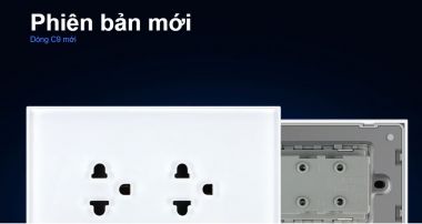 ổ cắm điện 3 chấu đôi full mặt kính Livolo VL-C9C2EA-11