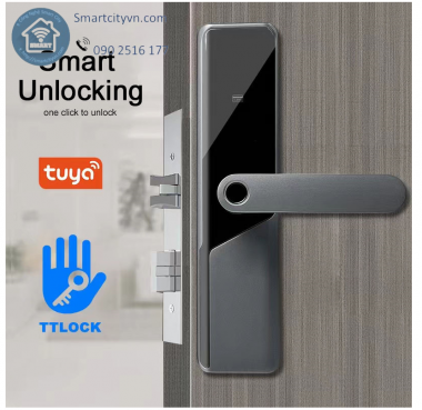 Khóa cửa gỗ tay gạt thông minh A1