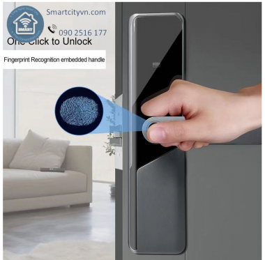 Khóa cửa gỗ tay gạt thông minh A1