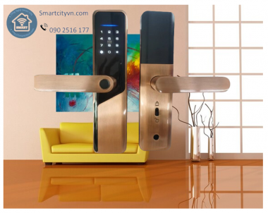 Khóa cửa gỗ tay gạt thông minh A1
