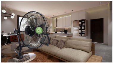 Quạt tích điện năng lượng mặt trời Solar Russia-15W