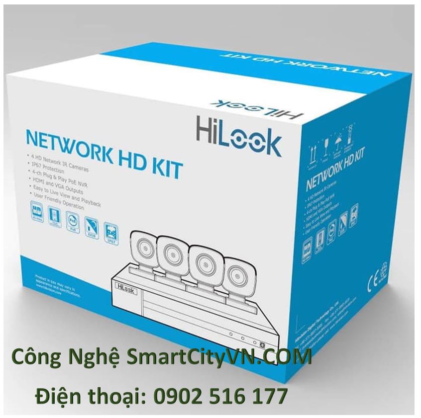 Bộ KIT Camera IP POE HiLook IK-4042BH-MH/P