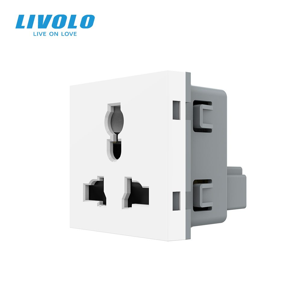 Ổ cắm điện 3 chấu đa năng Livolo VL-FCT22 16A-2WPMulti-function socket