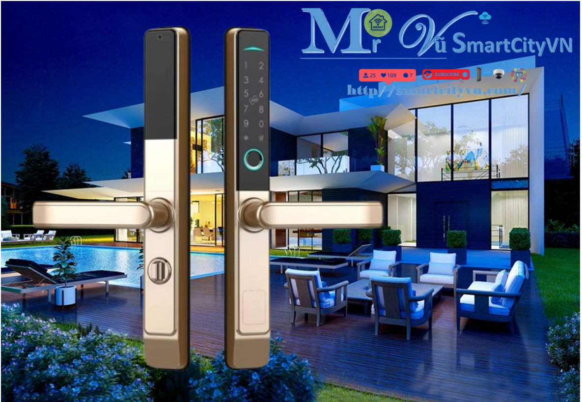 Khóa vân tay cửa nhôm Xingfa TTLOCK  ZL101 Thông Minh